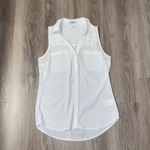 Sheer white Express dress shirt size XS